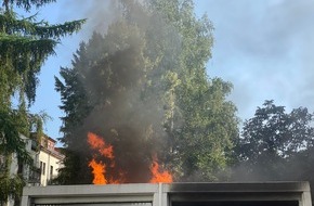 Feuerwehr Dresden: FW Dresden: Brand eines Schuppens