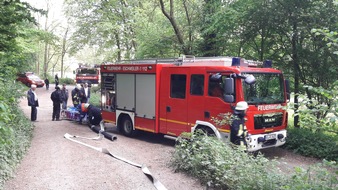 FW-Stolberg: Stolberg/Eschweiler - Gemeinschaftsübung der Löschgruppe Werth der Feuerwehr Stolberg und des Löschzuges 42 der Feuerwehr Eschweiler