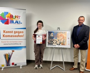 Niedersachsen: Sch&uuml;lerin aus Meppen gewinnt landesweiten Plakatwettbewerb gegen das Rauschtrinken