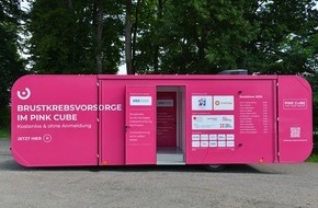 Krebsliga Schweiz: Brustkrebsfrüherkennung: Der Pink Cube tourt durch die Schweiz