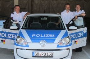 Polizeidirektion Göttingen: POL-GOE: (348/2014)  Startschuss für E-Mobilität in der Polizeidirektion Göttingen gefallen - Erster VW E-up! geht in die Polizeiinspektion Göttingen