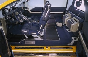 Ford-Werke GmbH: Ford weist mit dem Mighty F-350 Tonka Concept Car den Weg in die Pickup-Zukunft / Innovativer Hydraulikeinsatz senkt Energieverbrauch grosser Nutzfahrzeuge