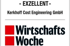 Kerkhoff Cost Engineering GmbH: WirtschaftsWoche Award Best of Consulting 2017 für mittelständische Beratungen / 2. Platz für Kerkhoff Cost Engineering in der Kategorie Supply Chain Management
