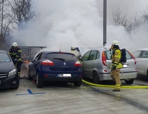 POL-STD: PKW auf Stader Parkhausdeck ausgebrannt - zwei weitere Autos beschädigt