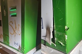 Bundespolizeidirektion Sankt Augustin: BPOL NRW: Unbekannte versuchen Fahrkartenautomaten aufzuhebeln - Bundespolizei ermittelt