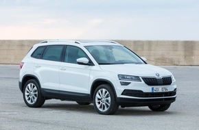 Skoda Auto Deutschland GmbH: SKODA KAROQ startet mit 190 PS starker Topmotorisierung und weiteren Neuerungen durch (FOTO)