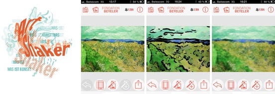 Fondation Beyeler: Geschüttelt, nicht gerührt: Die ArtShaker App der Fondation Beyeler fördert Kunstsinn und Kreativität (BILD)