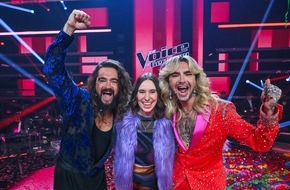 SAT.1: Malou Lovis Kreyelkamp gewinnt mit ihren Coaches Bill und Tom Kaulitz "The Voice of Germany" / 4,18 Millionen Menschen sehen das Finale