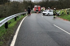 Polizeidirektion Kaiserslautern: POL-PDKL: Zu schnell unterwegs - Vier Verletzte bei Unfall