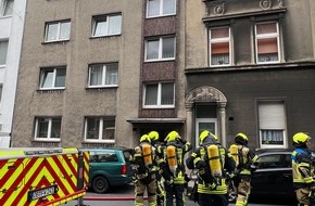 Feuerwehr Oberhausen: FW-OB: Brand in Mehrfamilienhaus - Feuerwehr verhindert Schlimmeres