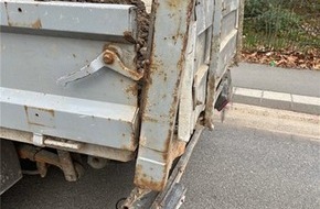 Kreispolizeibeh&ouml;rde Soest: POL-SO: Massiv &uuml;berladener und verkehrsunsicherer Lkw in Soest stillgelegt