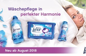 Lenor: Wäschepflege in perfekter Harmonie / Neu ab August 2018: Das Sortiment von Lenor in perfekt aufeinander abgestimmten Lieblingsdüften und mit neuem Wäscheparfüm