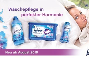 Lenor: Wäschepflege in perfekter Harmonie / Neu ab August 2018: Das Sortiment von Lenor in perfekt aufeinander abgestimmten Lieblingsdüften und mit neuem Wäscheparfüm