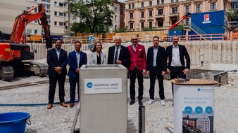 M&uuml;nchener Verein Versicherungsgruppe: Ein Fundament f&uuml;r die Zukunft: M&uuml;nchener Verein feiert die Grundsteinlegung des "Stadtpalais"