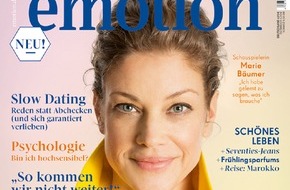 EMOTION Verlag GmbH: Marie Bäumer: "In Deutschland scheint Flirten ausgestorben zu sein"