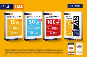 ALDI: Alles drin für ein Jahr: ALDI TALK startet in den Sommer mit seinen beliebten Jahrespaketen und dem Mega-Bundle