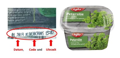 iglo Deutschland: Produktrückruf: Vorsorglicher Rückruf von Tiefkühl-Kräutern der Variante Petersilie (FOTO)