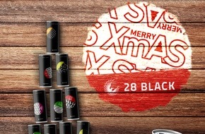 28 BLACK: Weihnachts-Countdown mit 28 BLACK / Limitierter Adventskalender mit Kultcharakter von Energy Drink 28 BLACK (FOTO)