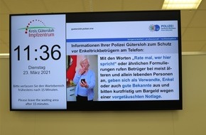 Polizei Gütersloh: POL-GT: Polizei Gütersloh informiert im Impfzentrum über Telefonbetrug