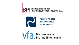 BPI Bundesverband der Pharmazeutischen Industrie: Gemeinsame Pressemitteilung von BPI, PPTA und vfa: Dringender Handlungsbedarf bei der Versorgung mit Blutplasmaprodukten