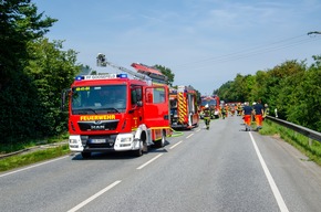 FW-RD: Großeinsatz an der B203 in Goosefeld