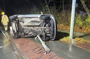 Polizeiinspektion Wilhelmshaven/Friesland: POL-WHV: Tier ausgewichen, gegen Ampelmast geschleudert