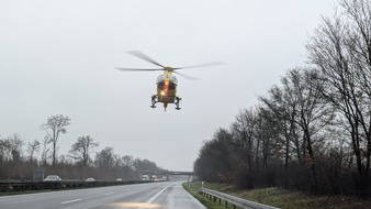 Freiwillige Feuerwehr Werne: FW-WRN: Verkehrsunfall auf der Bundesautobahn 1 in Fahrtrichtung Bremen