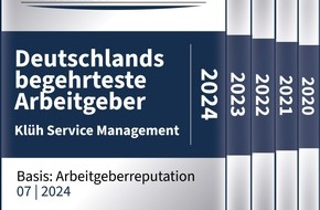 Klüh Service Management GmbH: Employer Ranking / Klüh begehrtester Arbeitgeber im Facility Management