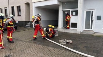 Feuerwehr Düren: FW Düren: Kellerbrand am frühen Abend in Birkesdorf