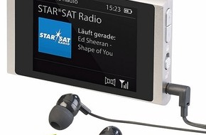 PEARL GmbH: Unterwegs Radio in bester Digital-Qualität hören: VR-Radio Digitales Slim-Taschenradio DAB+/FM DOR-350.mini, Akku, Ohrhörer, Alu-Gehäuse