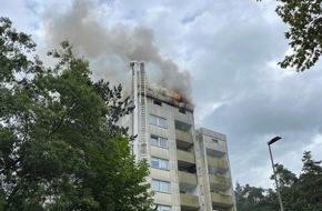 Polizeipräsidium Westpfalz: POL-PPWP: Brand in einem Hochhaus