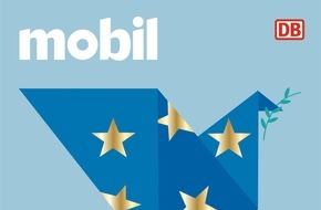 DB MOBIL: DB MOBIL Europa-Ausgabe. Im Titelinterview kritisiert Bundespräsident Frank-Walter Steinmeier: "Wir haben uns leider angewöhnt, alles, was nicht gut läuft, auf 'Europa' zu schieben."