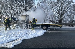 Verkehrsdirektion Koblenz: POL-VDKO: Fahrzeug-Brand auf der A48 - Vollsperrung der Richtungsfahrbahn Trier