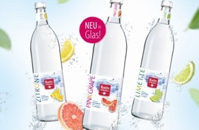 MineralBrunnen RhönSprudel Egon Schindel GmbH: Pressinformation: RhönSprudel PLUS Pink Grapefruit jetzt  im Glas-Individualgebinde