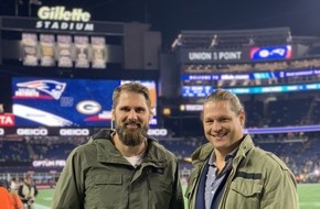 ProSieben MAXX: ProSieben MAXX erstmals zu Gast bei den Patriots: NFL-Liveberichterstattung mit Sebastian Vollmer und Markus Kuhn am 2. Dezember 2018