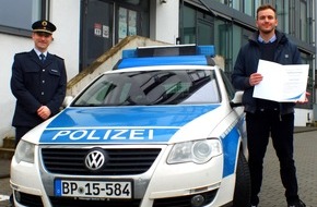 Bundespolizeiinspektion Trier: BPOL-TR: Bundespolizei sagt Danke - Zivilcourage lohnt sich