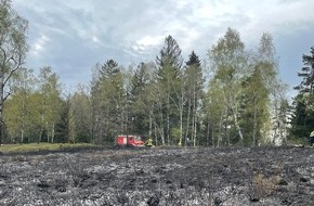 Freiwillige Feuerwehr Horn-Bad Meinberg: FW Horn-Bad Meinberg: Waldbrand zerstört 2 Hektar Wald- und Heidefläche - bis zu 150 Kräfte im Großeinsatz