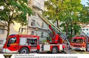 Feuerwehr München: FW-M: Dachstuhlbrand im Mehrfamilienhaus (Bogenhausen)