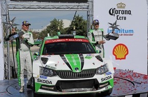 Skoda Auto Deutschland GmbH: Rallye Mexiko: Sieg und Tabellenführung für SKODA Werkspilot Tidemand, Rovanperä stark (FOTO)