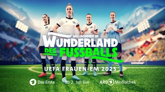 ARD Das Erste: UEFA Frauen-EM 2025 Viertelfinale: Schweden - England und Spanien - Schweiz live im Ersten und in der ARD Mediathek