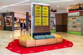 Moosdisplays sorgen für frische Luft in der Marktplatz Galerie