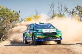 Skoda Auto Deutschland GmbH: Rallye Portugal: Škoda Neueinsteiger Josh McErlean fährt auf Platz zwei der WRC2-Wertung