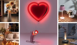 Lichtideen zum Valentinstag: Lampenwelt.de präsentiert leuchtende Deko &amp; Präsente für Verliebte