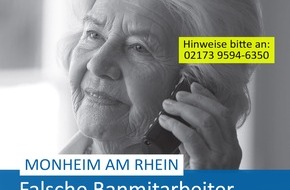 Polizei Mettmann: POL-ME: Seniorin von falschen Bankmitarbeitern betrogen - 250511