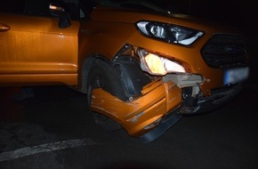 Kreispolizeibehörde Herford: POL-HF: Betonpoller gerammt - Autofahrer stand augenscheinlich unter Alkoholeinfluss