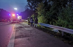 Feuerwehr Schwelm: FW-EN: Verkehrsunfall auf der Autobahn A43