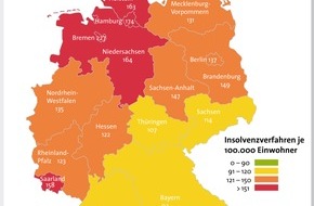 CRIF GmbH: 1,5 Prozent weniger Privatinsolvenzen - Rückgang bleibt hinter Erwartungen zurück (mit Bild)