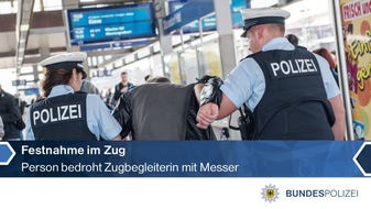 Bundespolizeiinspektion Ludwigsdorf: BPOLI LUD: Bedrohungslage mit Messer in Regionalbahn auf der Strecke Cottbus-G&ouml;rlitz