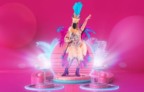 ProSieben: Dieser glamouröse Paradiesvogel schwingt sein Federkleid bei "The Masked Singer": DER FLAMINGO