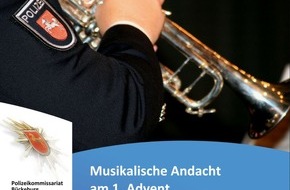 Polizeiinspektion Nienburg / Schaumburg: POL-NI: Polizeiorchester lädt zur musikalischen Andacht am 1. Advent ein
